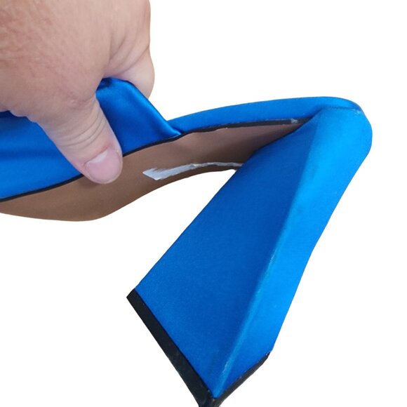 ASOS Designs Open Toe Bright Blue Retro Chunky Heel Sandal Womens size 11 - Picture 7 of 10